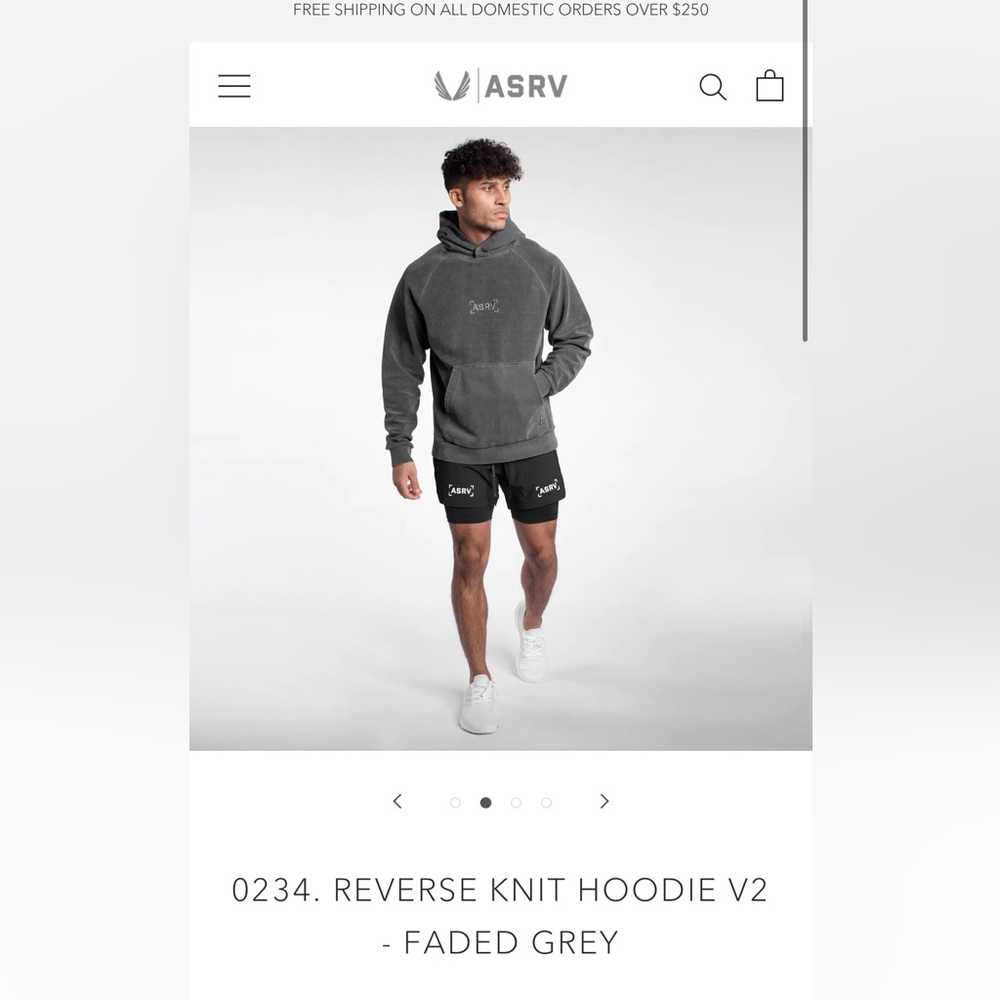LOOKING FOR ASRV reverse knit faded grey size medium hoodie